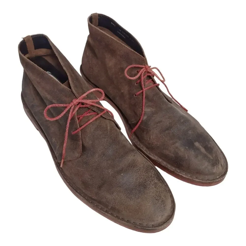 COLE HAAN Mens Brown Chukka Ankle Boots Sz 11 Leather Basic Suede Casual Shoes
